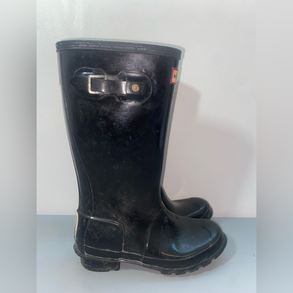 Hunter Womens Black Rubber Rain Tall Boots Size US 3M/4F EU 34 UK 2 - Picture 5 of 9